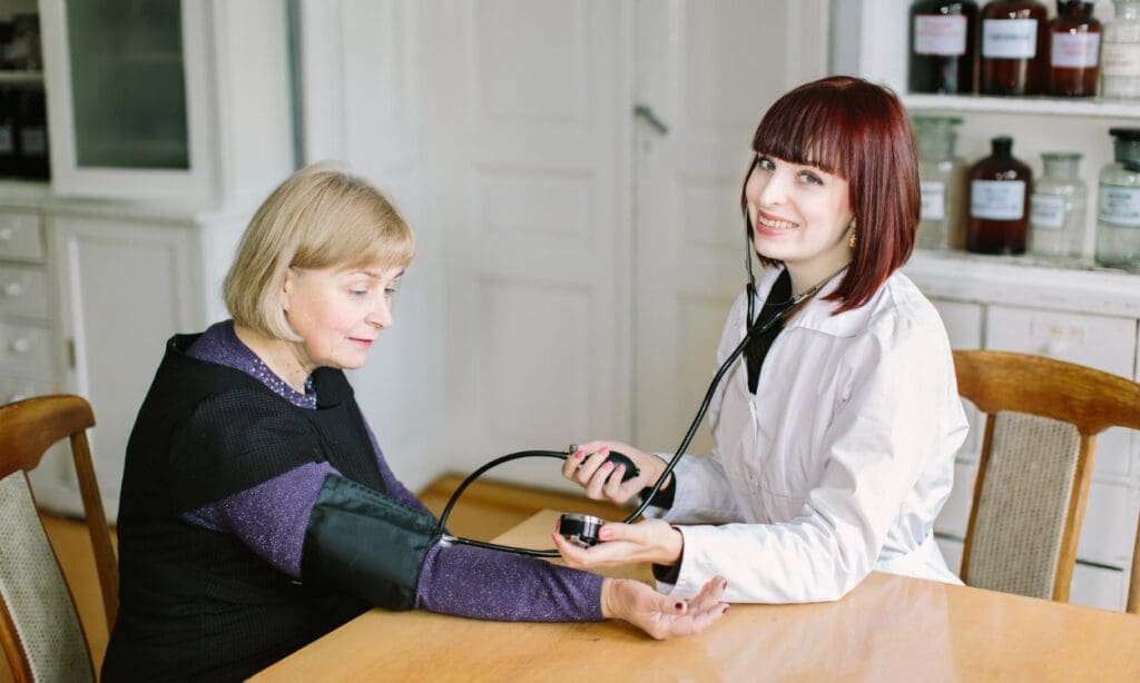 How can I manage my blood pressure during menopause for heart health