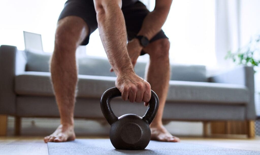 What are the best exercises to do with a kettlebell for toning at home